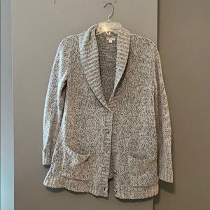 Gray button up sweater